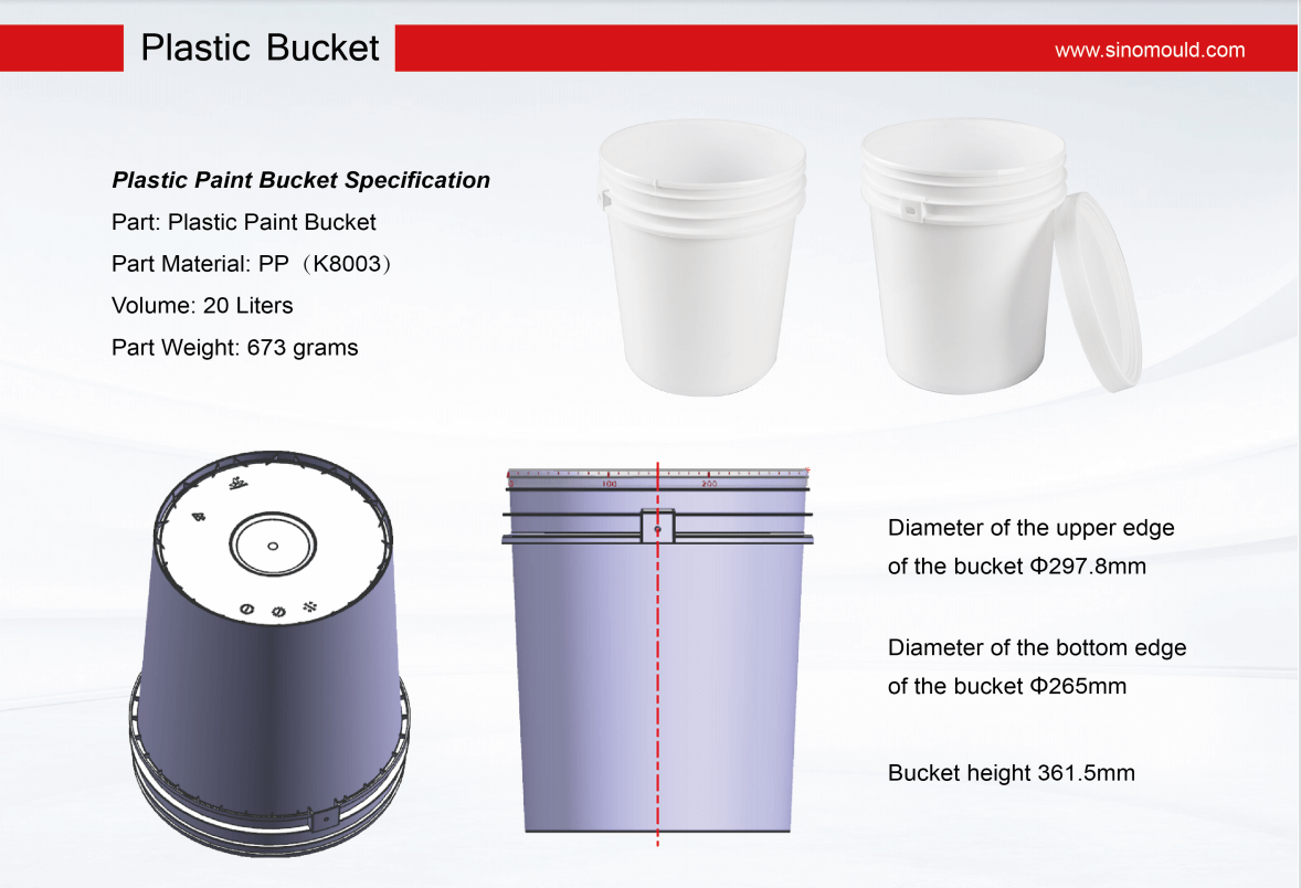 20L Plastic Paint Bucket